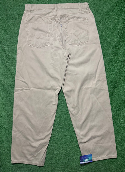 Vintage Levis Silver Tab Baggy Jeans Beige