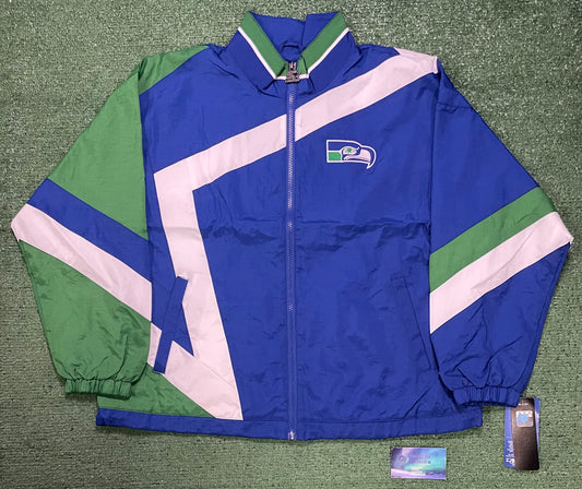 Seattle Seahawks starter full zip throwback jacket