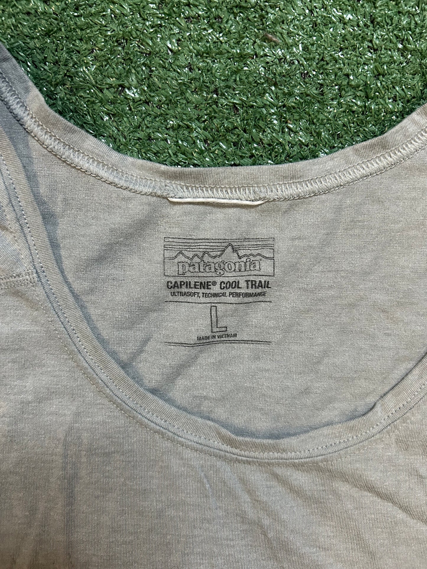 Patagonia capilene cool trail grey tank top