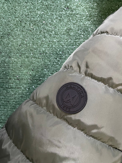 Nautica olive green faux fur jacket