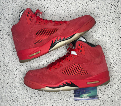 Jordan 5 Red Suede 9.5 Men/11 Women “Preowned”