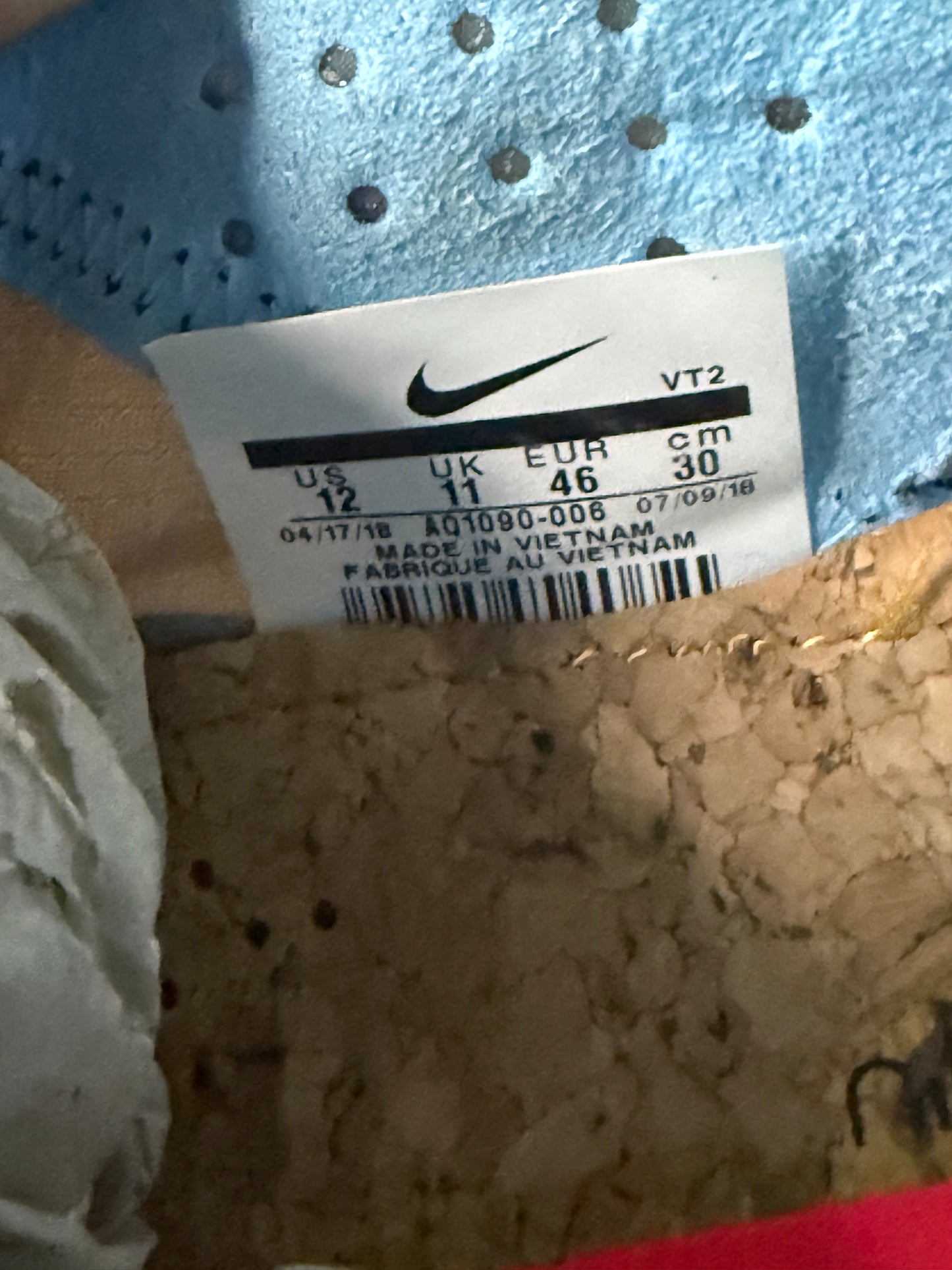 Nike React Element 87 Blue Chill 12 Men/13.5 Women “Preowned”