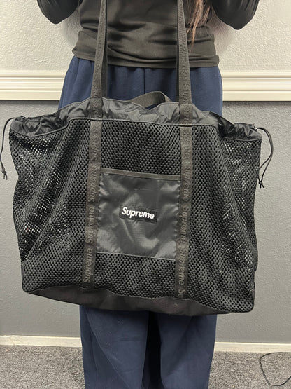 Supreme mesh tote bag black