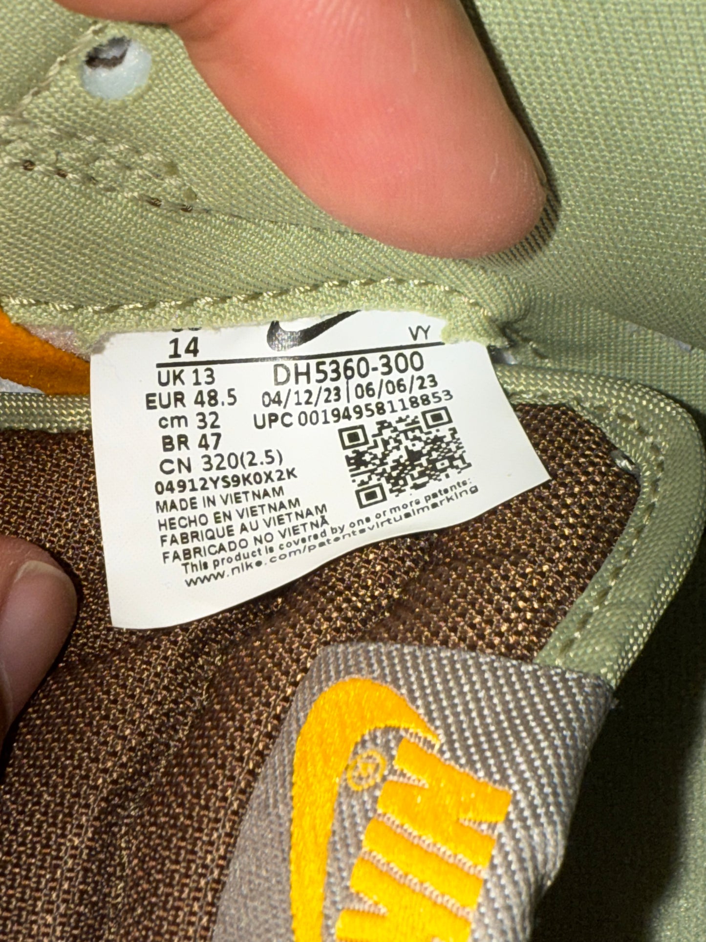 Nike Dunk Low Dusty Olive 14 Men/15.5 Women “Preowned”