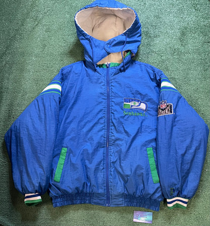 Vintage 1990s Seattle Seahawks reversible pro player Jacket