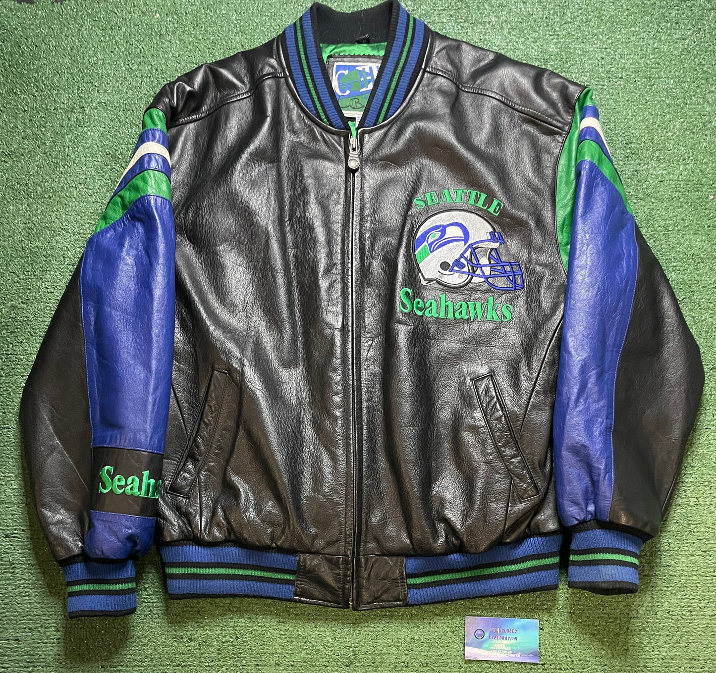 Vintage 1990s Seattle Seahawks leather jacket
