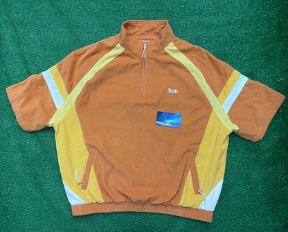 Kith Mixed Micro Cord Linden Retro Quarter Zip Aura