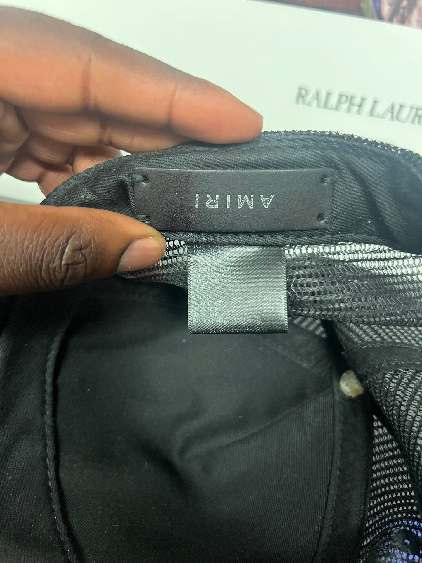 Amiri 3 star black hat