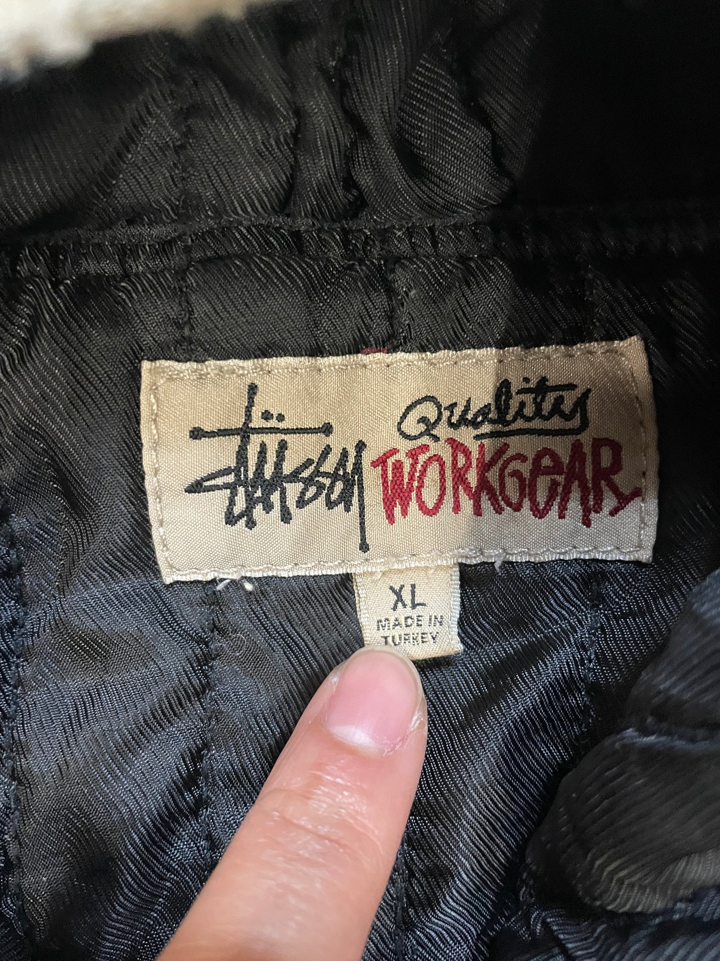 Stussy Canvas Needle Punch Work tan Jacket