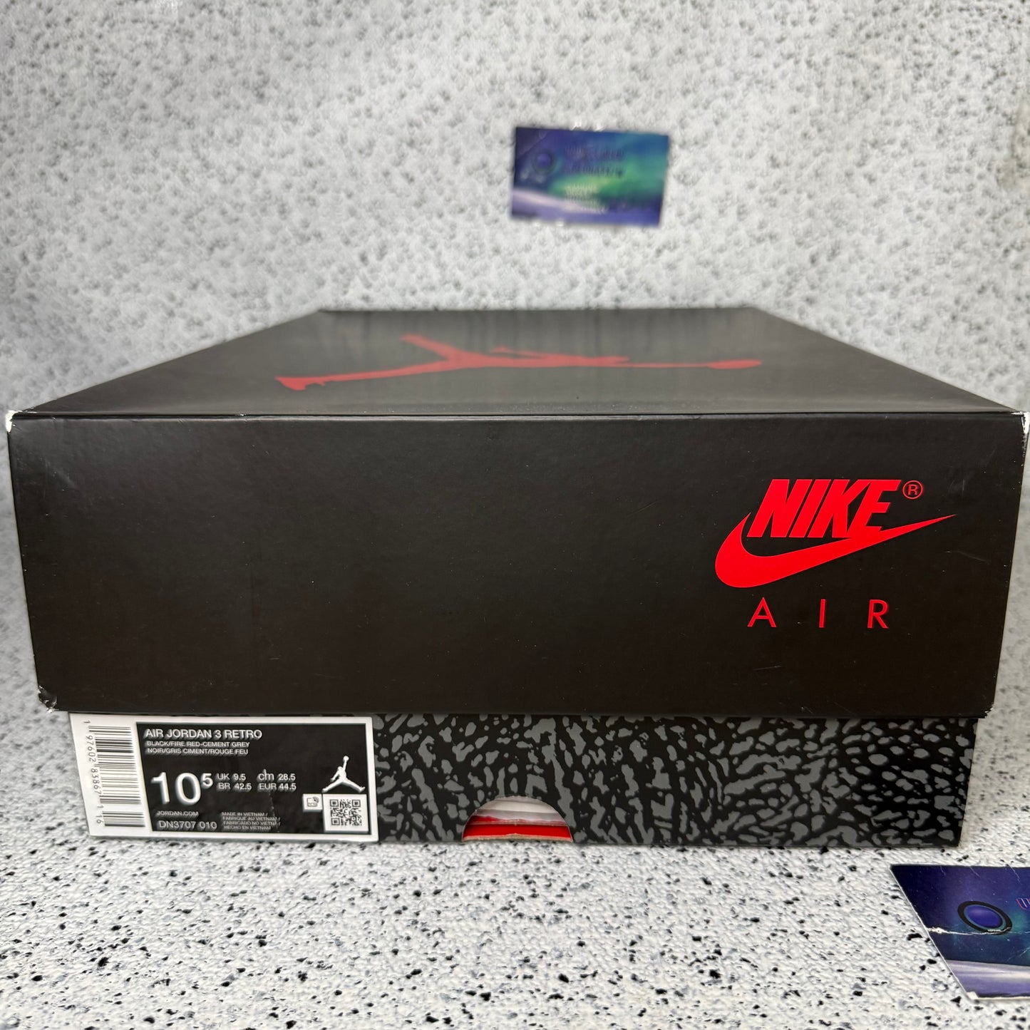 Jordan 3 Black Cement 10.5 Men/12 Women “Preowned”