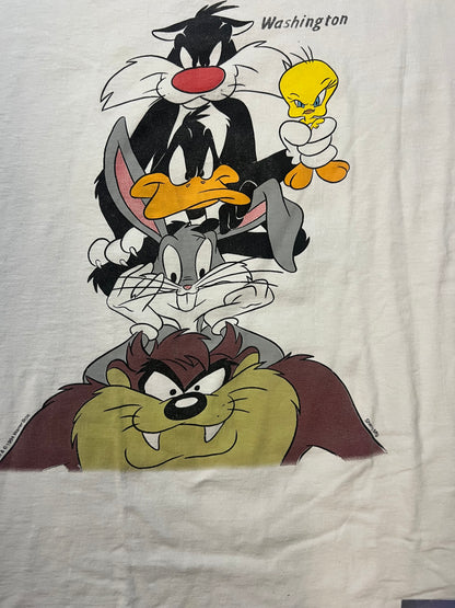 vintage 1990s Warner Bros Looney Tunes Washington tee