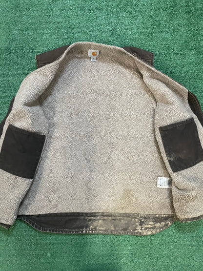Vintage carhartt dark brown Sherpa vest