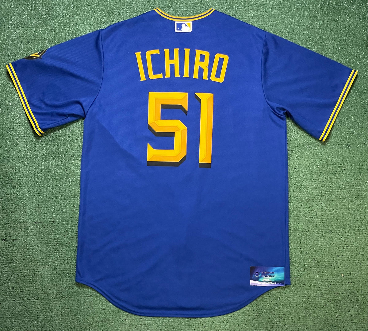 Seattle Mariners Blue & Gold Ichiro #51 baseball Jersey