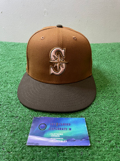 Seattle Mariners brown 40th anniversary fitted hat