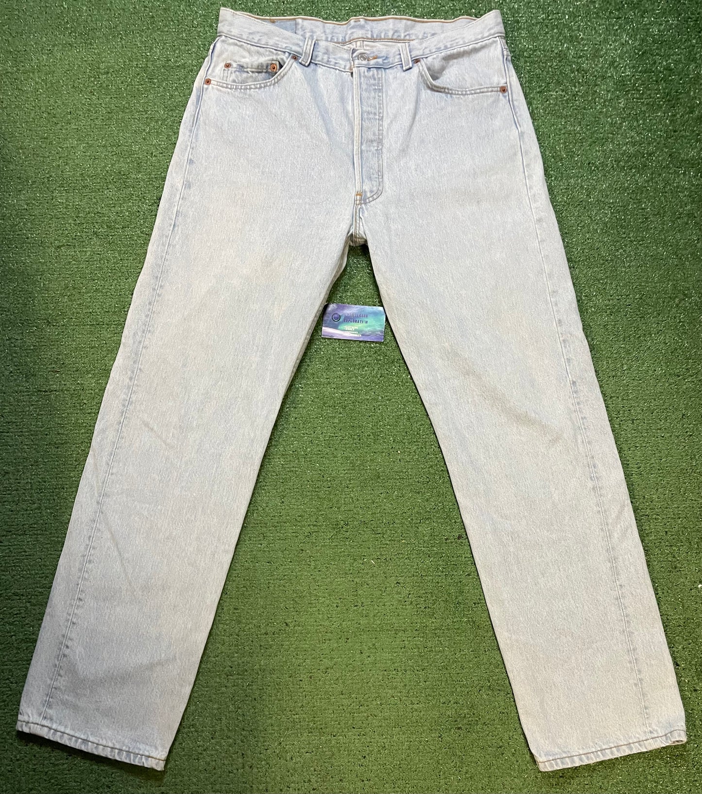 Vintage 1990s Levi’s 501XX light wash blue denim jeans 501-0134