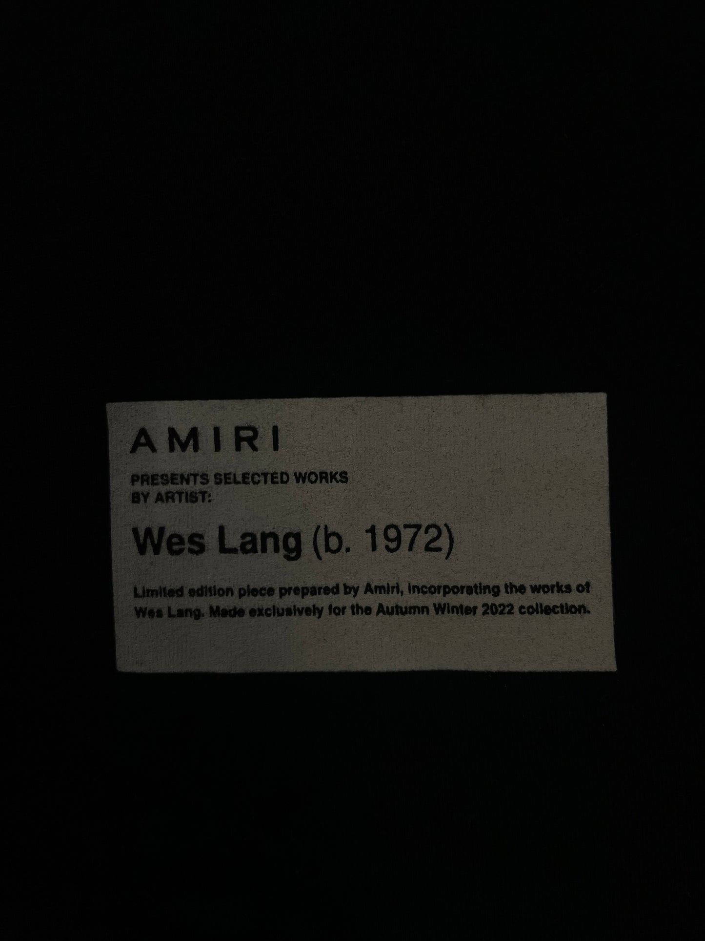 Amiri x Wes Lang Solar Kings longsleeve