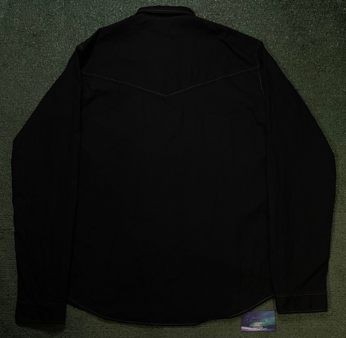 Vlone black longsleeve embroidered button up