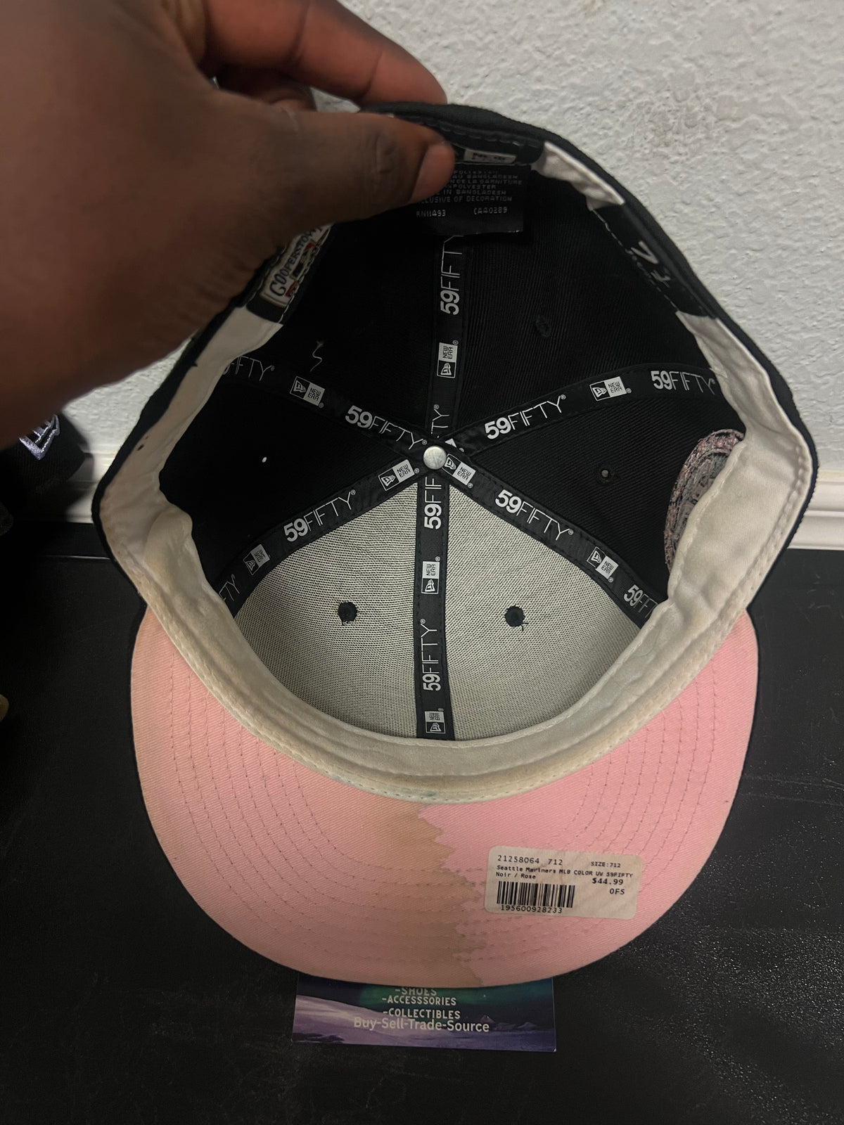 Seattle mariners 35th anniversary black & pink new era fitted hat
