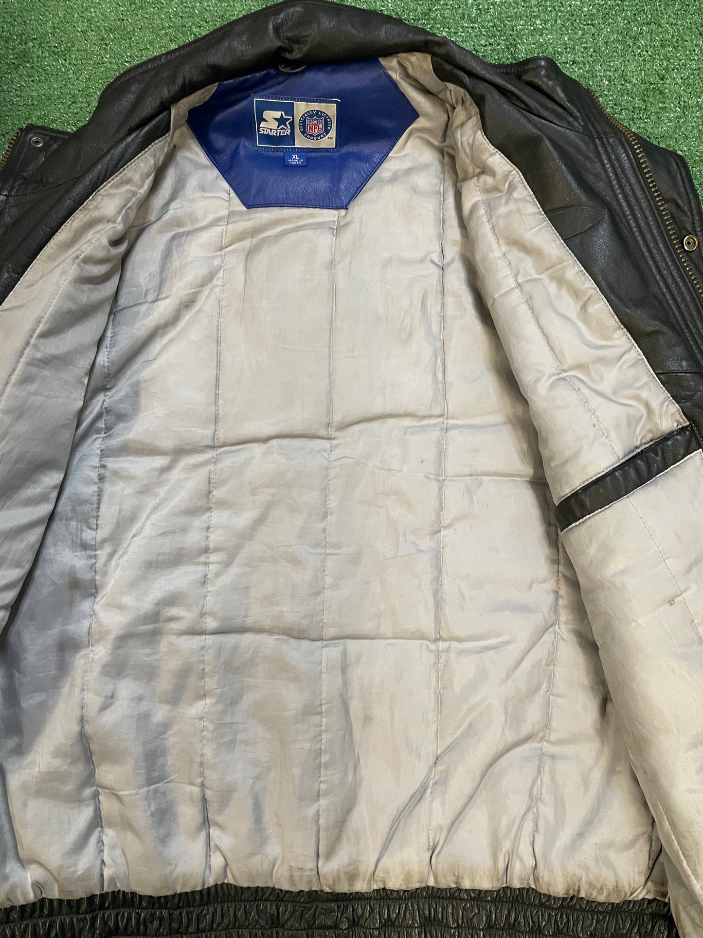 Vintage 1990s Seattle Seahawks starter leather jacket