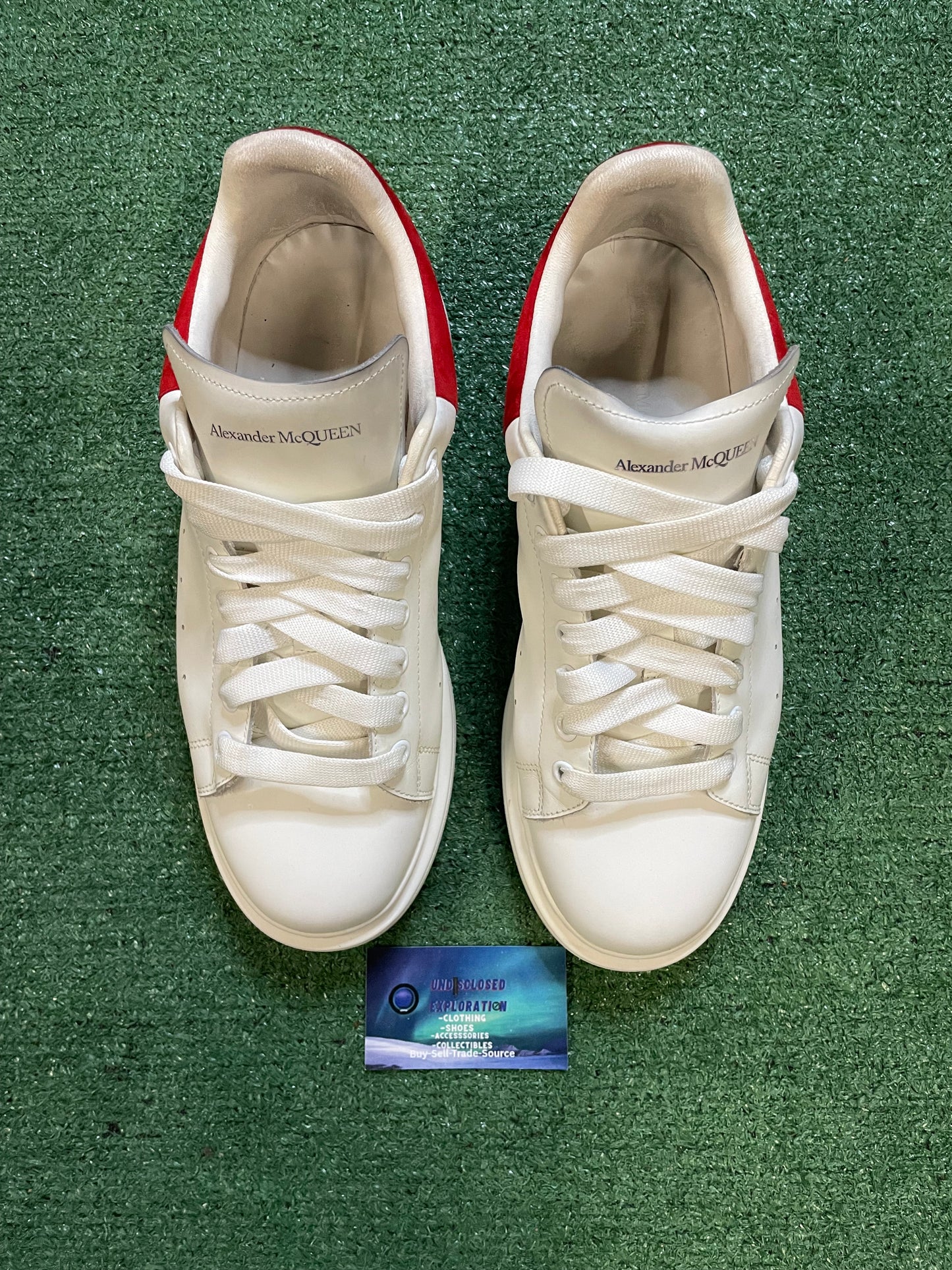 Alexander McQueen white and red oversized sneaker size 14men/15.5women(EU 47)