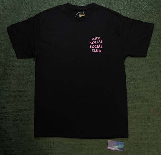 Anti Social Social Club black & pink tee