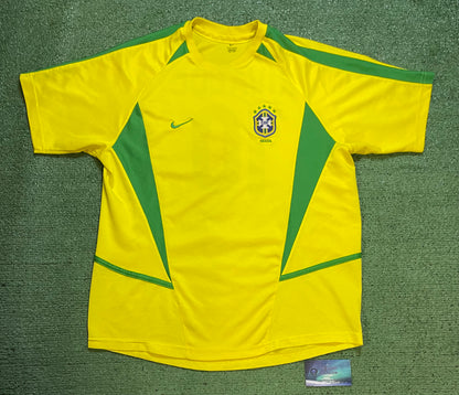 Nike Brazil green and yellow soccer Rivaldo #10 jersey