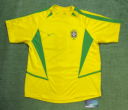 Nike Brazil green and yellow soccer Rivaldo #10 jersey