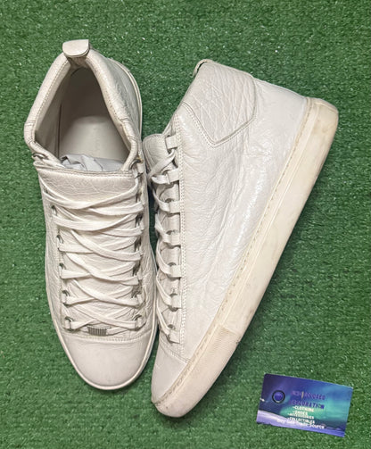 Balenciaga Arenas High White 11 Men/ 44 EU “Preowned”