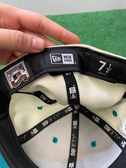 Seattle Mariners 35th anniversary white and teal new era fitted hat