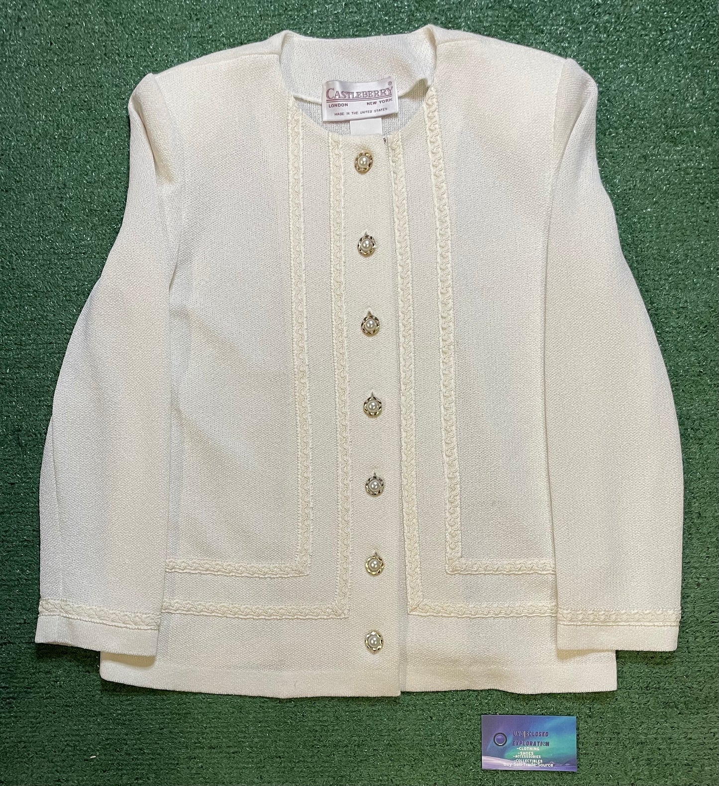 vintage 1980s Castleberry knit cardigan