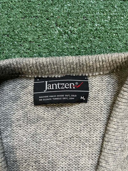 Vintage 1970 Jantzen wool sweater grey vest