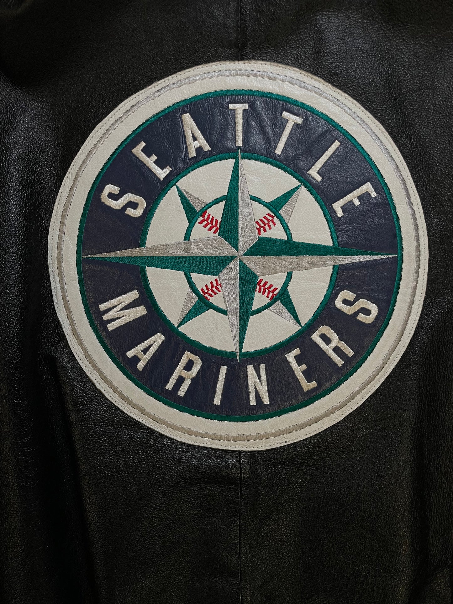 Vintage 1990s Seattle Mariners Leather Jacket