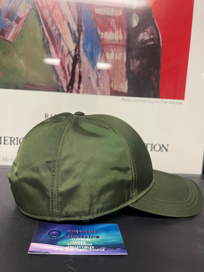 Prada embroidered olive hat