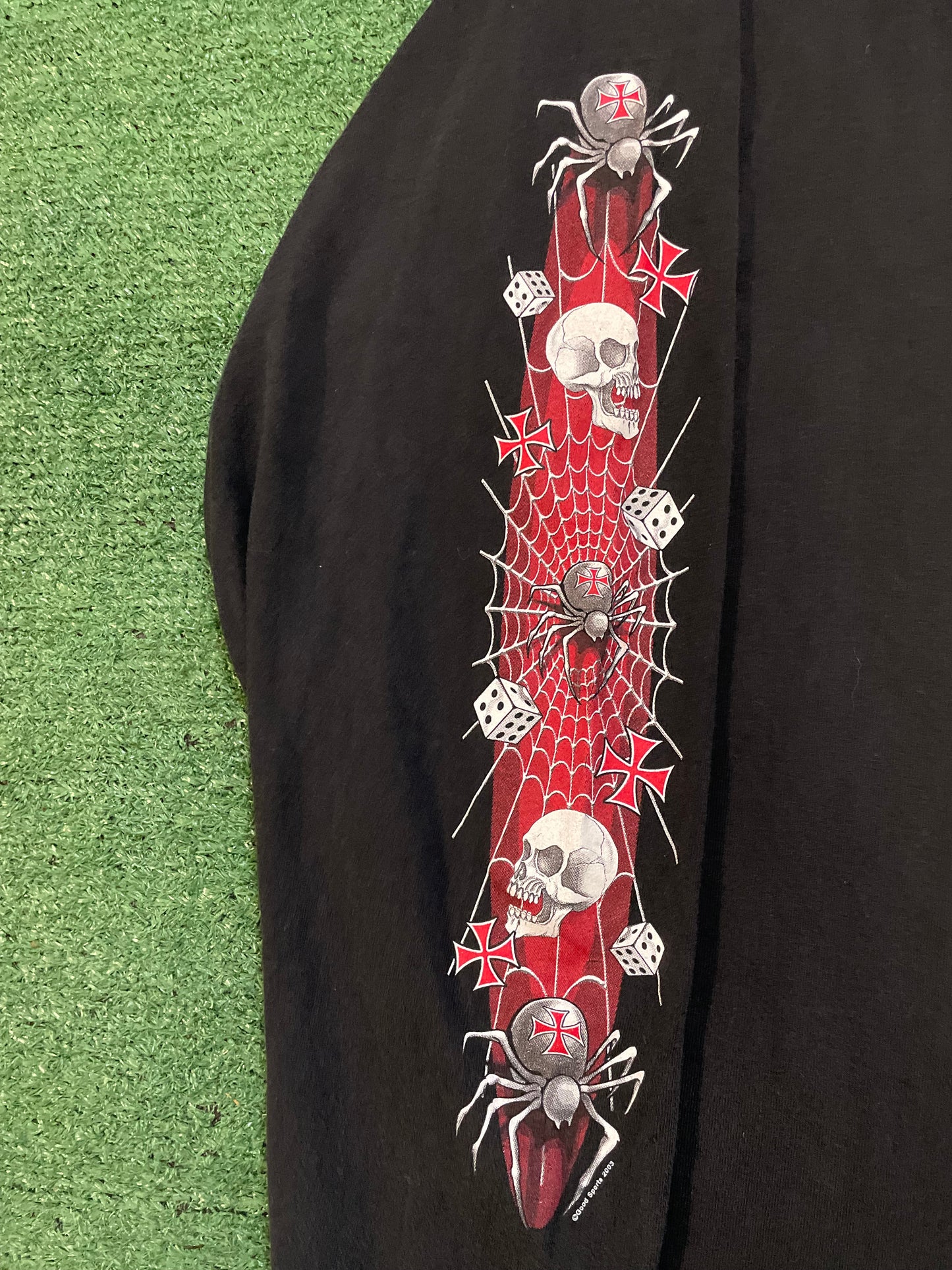 Vintage 2000s spiders and skulls Bike Week Daytona Beach longsleeve