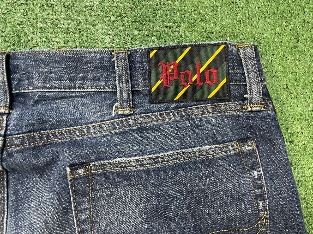Polo Ralph Lauren striped green & yellow jeans