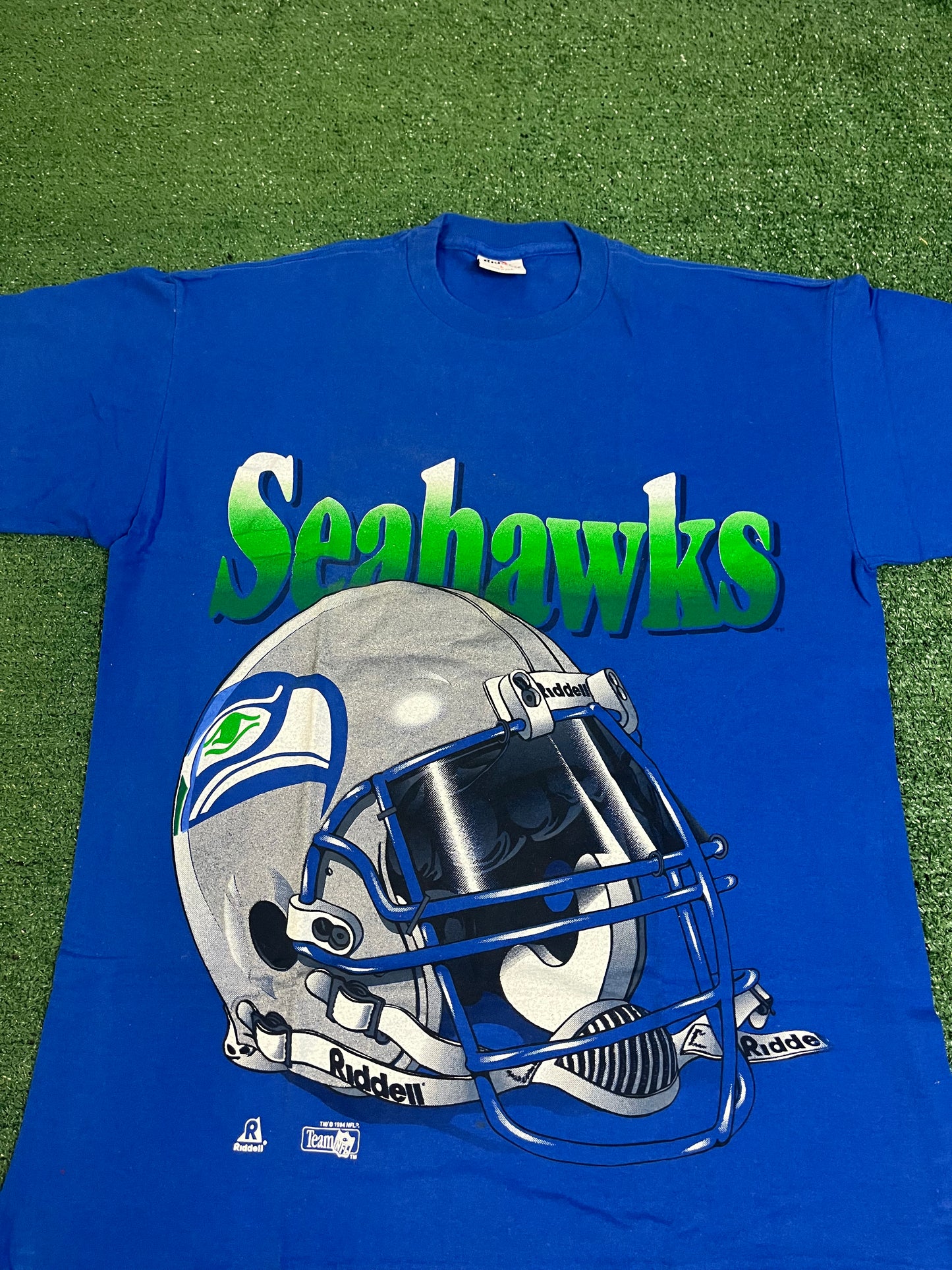 Vintage 1994 Seattle Seahawks helmet tee