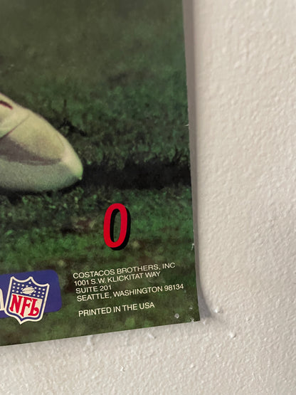 Vintage 1990 Tropical Storm Miami dolphins Dan Marino poster