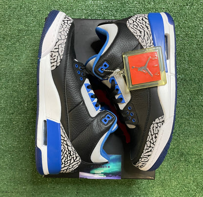 Air Jordan 3 sport blue size 9.5men/11women
