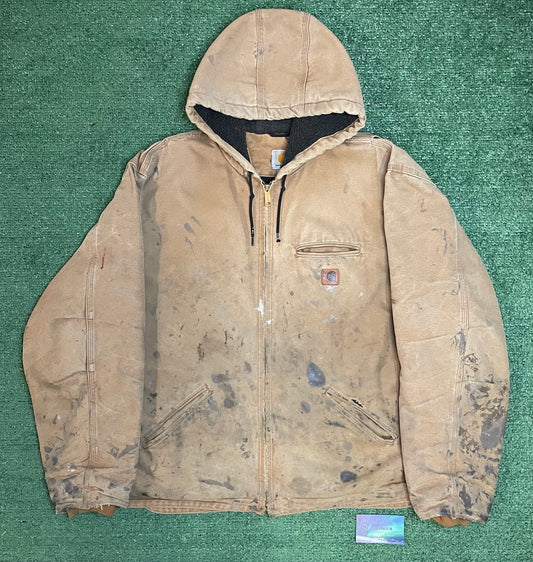 Vintage Carhartt hooded sherpa jacket