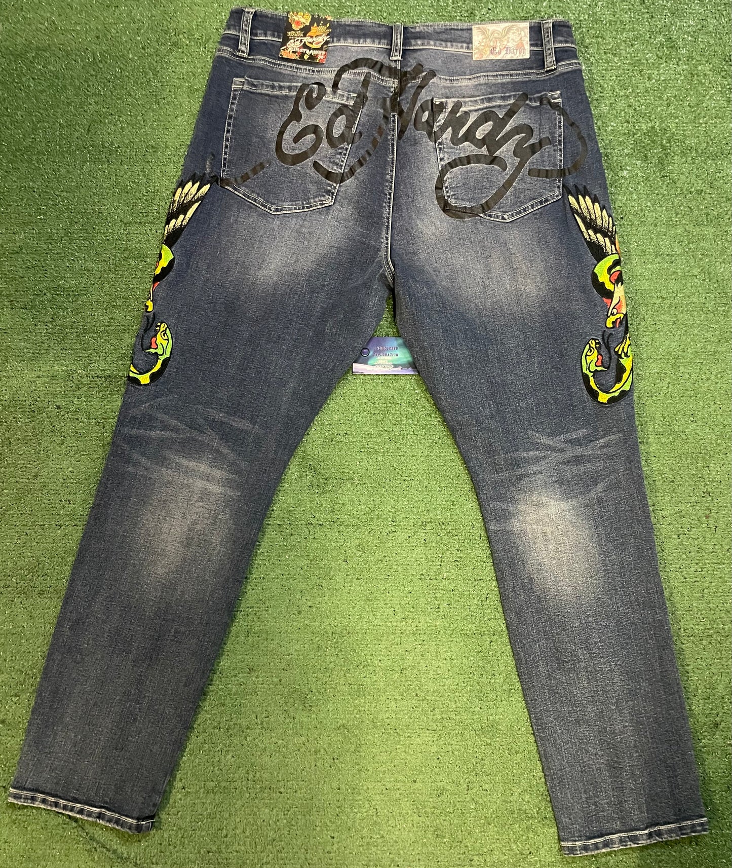 Ed Hardy eagle and snake jeans