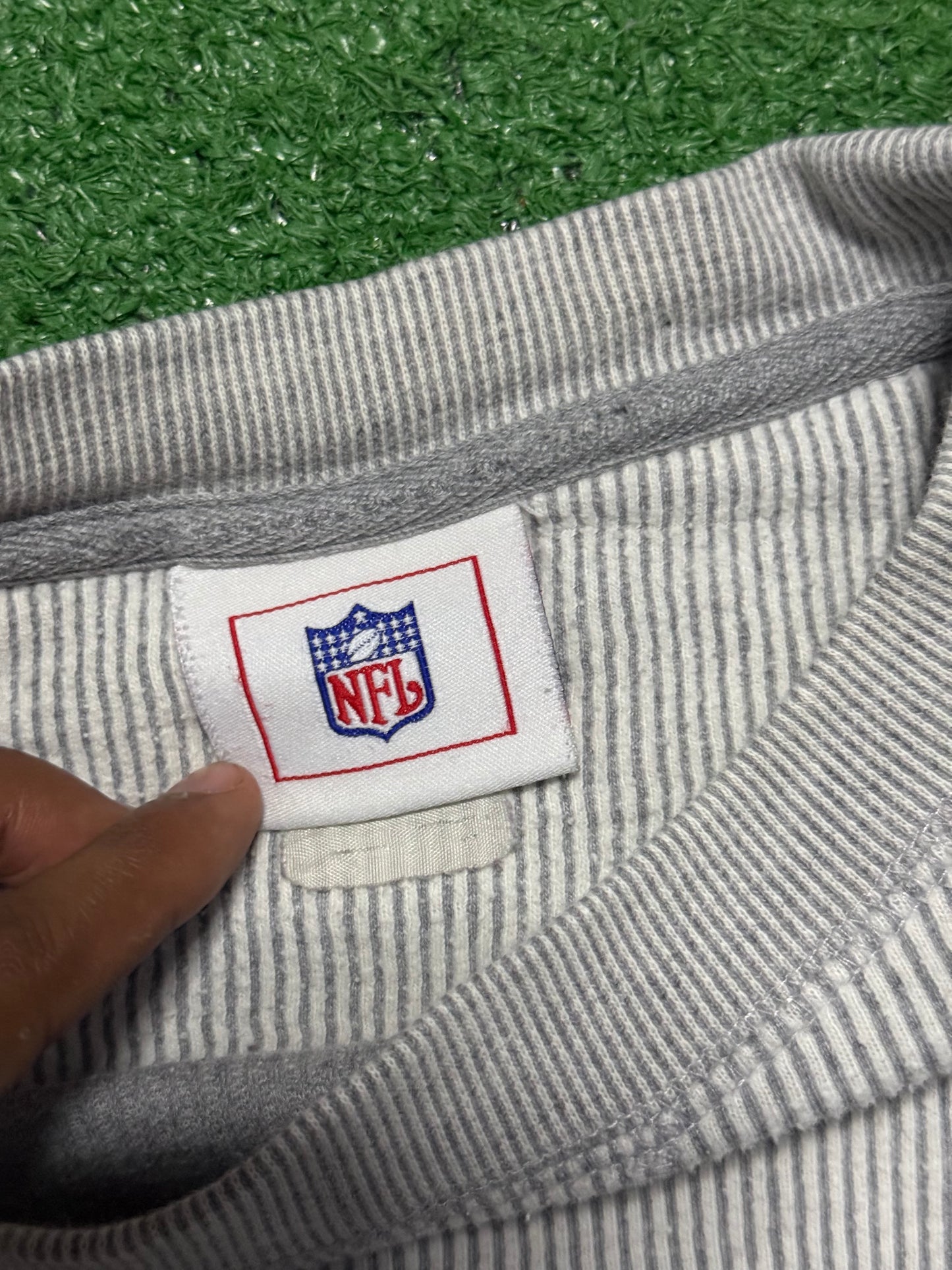 Vintage Y2K Seattle Seahawks Striped Crewneck