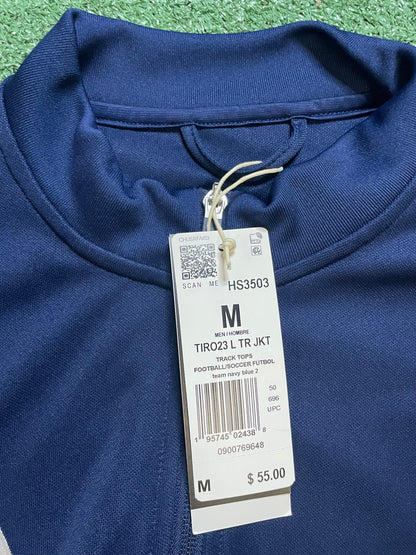 Adidas navy and white tracksuit