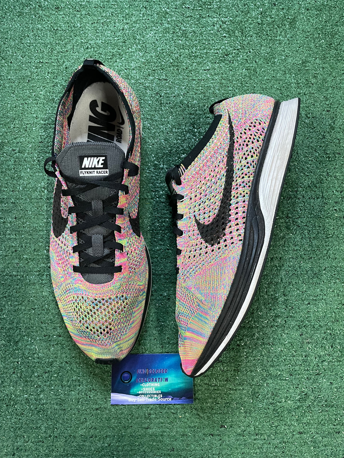Nike Flyknit Racer multicolor size 13men/14.5women