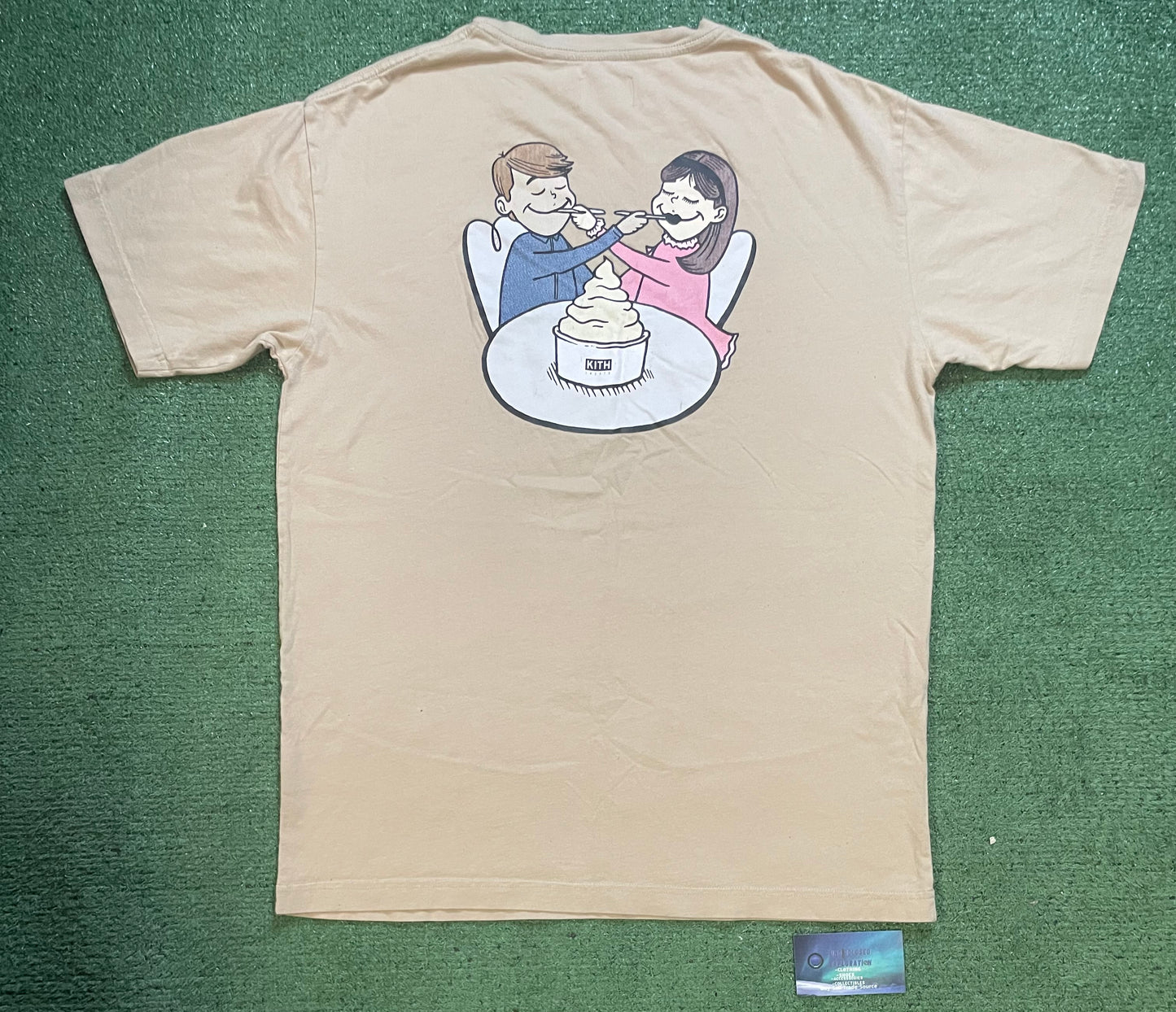 Kith treats delivered beige tee