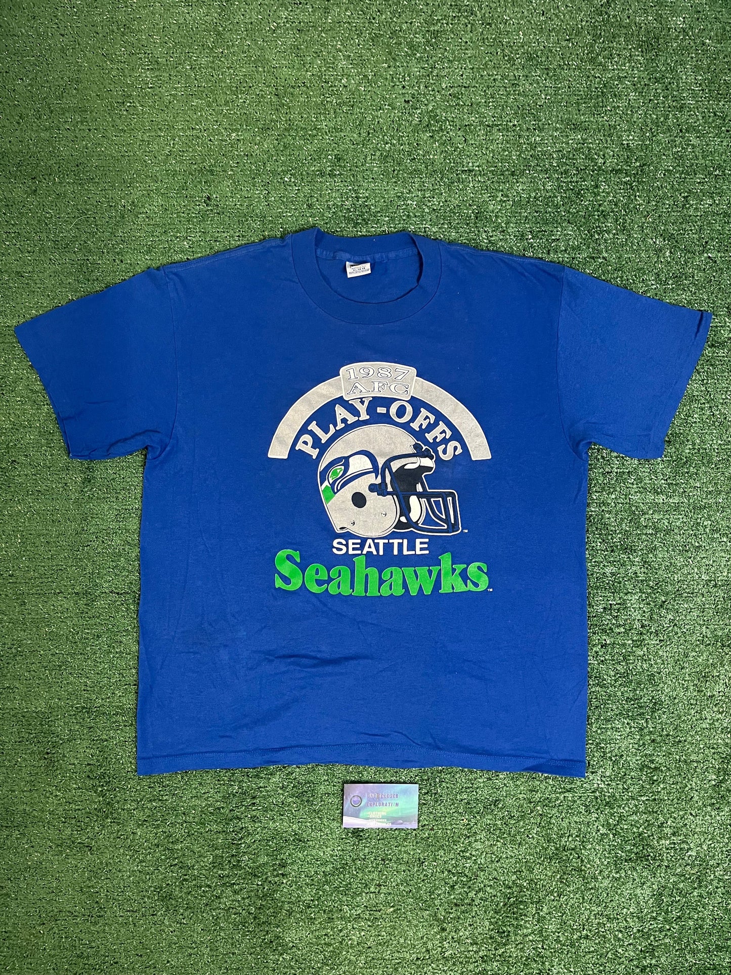 Vintage 1987 Seattle Seahawks playoffs afc tee