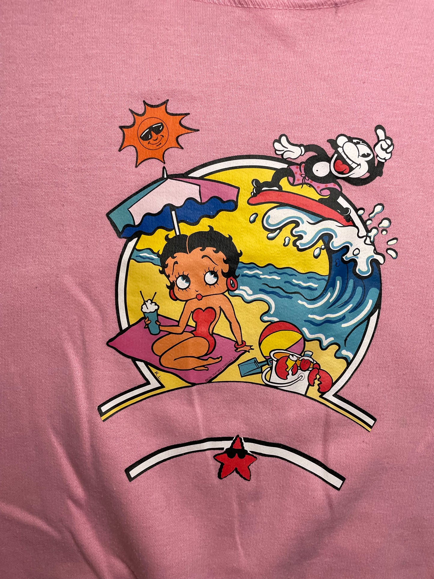 Vintage 1980s betty boop beach crewneck
