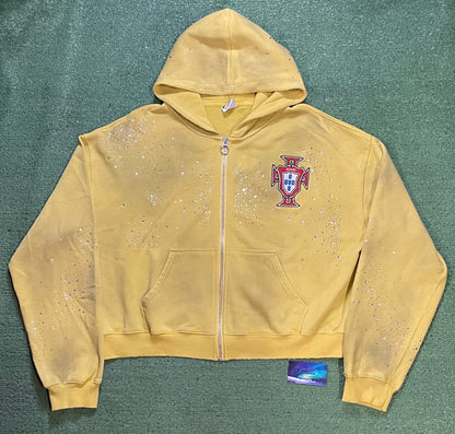 Vale forever sun cluster zip up yellow Valley Dreams hoodie