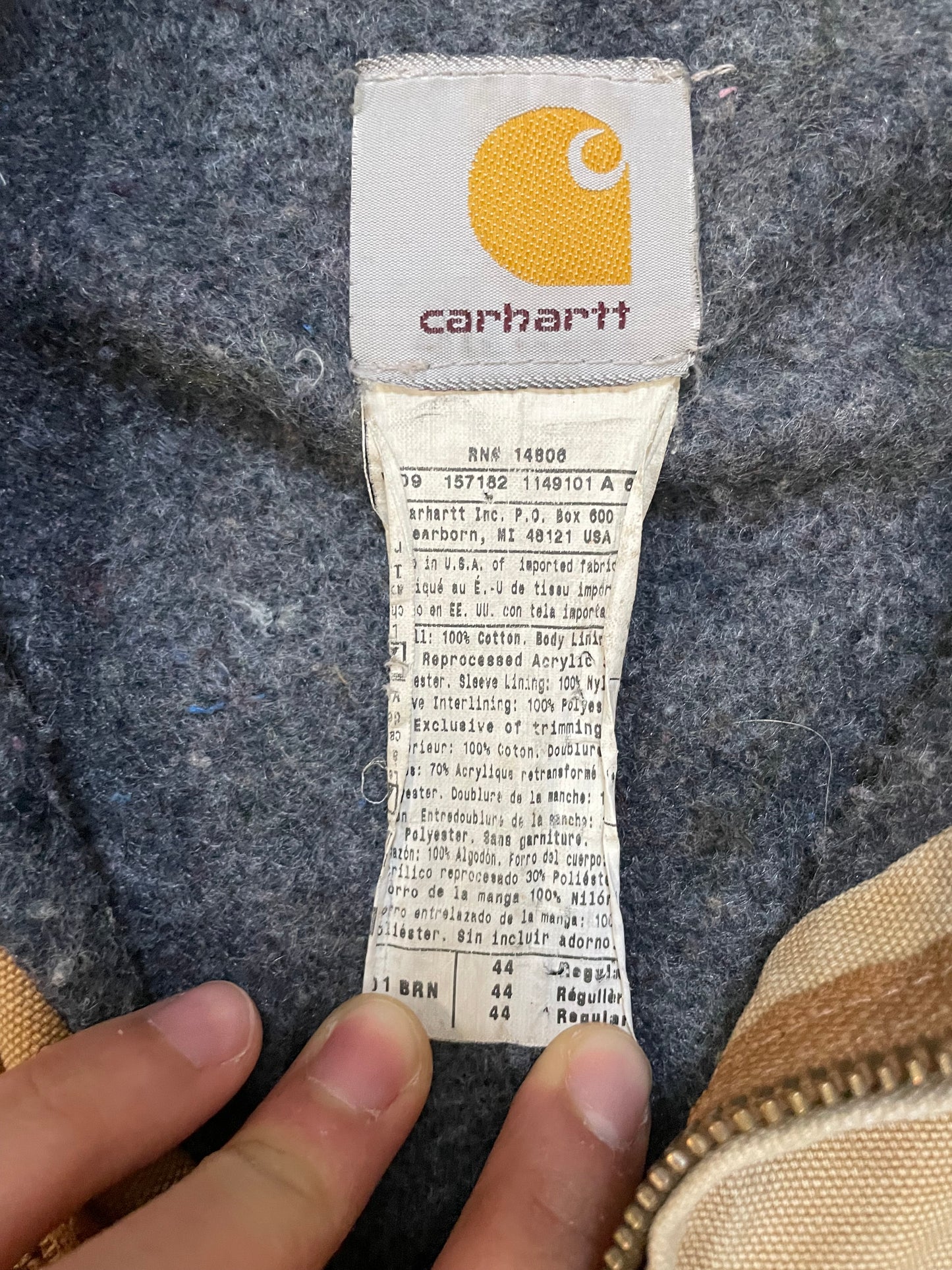 Vintage 2000s Carhartt beige Detroit jacket