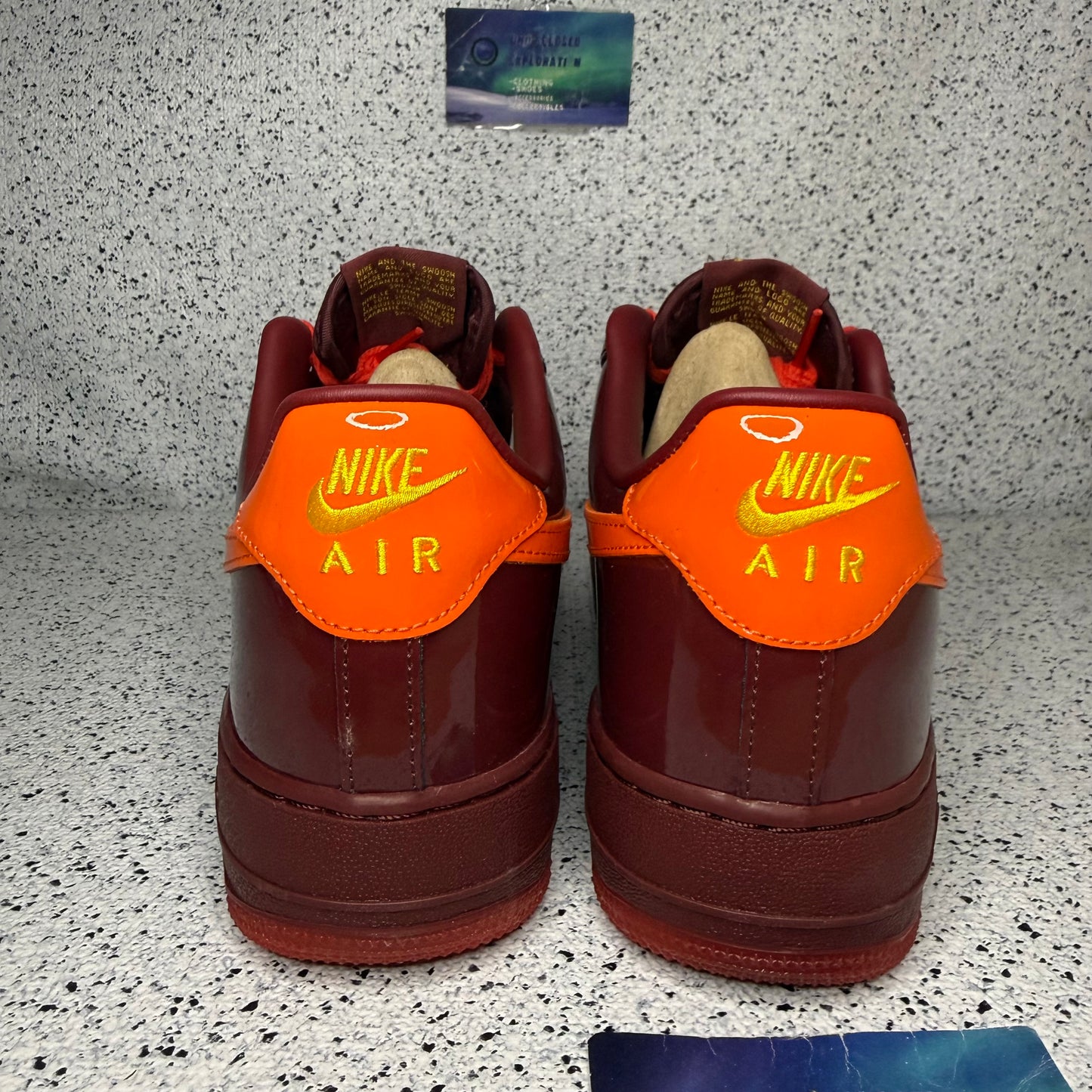 Nike Air Force 1 Patent Leather Dark Team Red