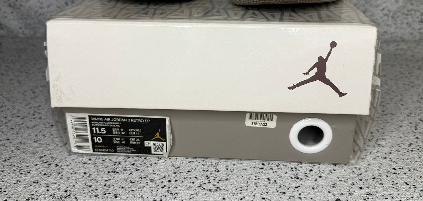 Jordan 3 A Ma Maniere 10 Men/11.5 Women “Preowned”